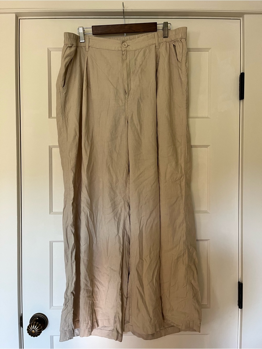 aerie Neutral-Tone Elastic Waist Pants